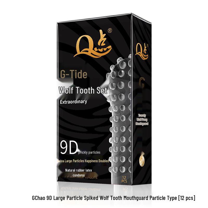 Q Point Thorn Set: Erotic Couples' Condoms with Large Particles, 2pcs/pack