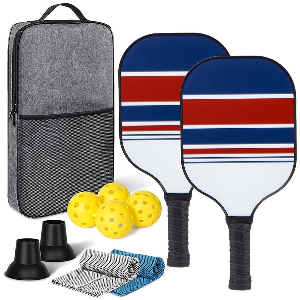Rachetă și minge Pickleball din fibră de carbon, set cadou pentru prosoape de gheață pentru sporturi în aer liber