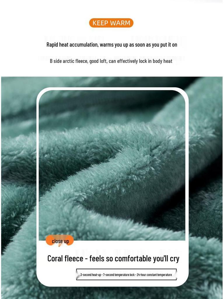 Dámská oboustranná bunda z velbloudí vlny Huagang - Podzimní/zimní silný kardigan z korálového fleecu