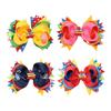 2Pcs New Letters Children's Hairpin Color Pencil Bow Hair Accessories Student Season Dress Headdress Hair Clip Gift