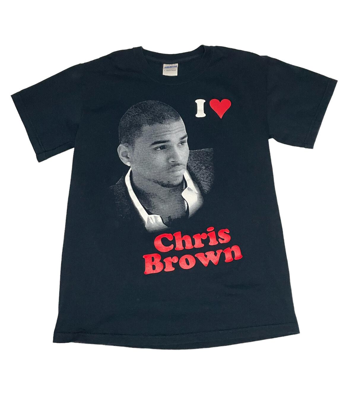 Y2K Chris Brown T Mens Black S Fan Appreciation Tour Front Back Heart Love Unisex T-Shirt S