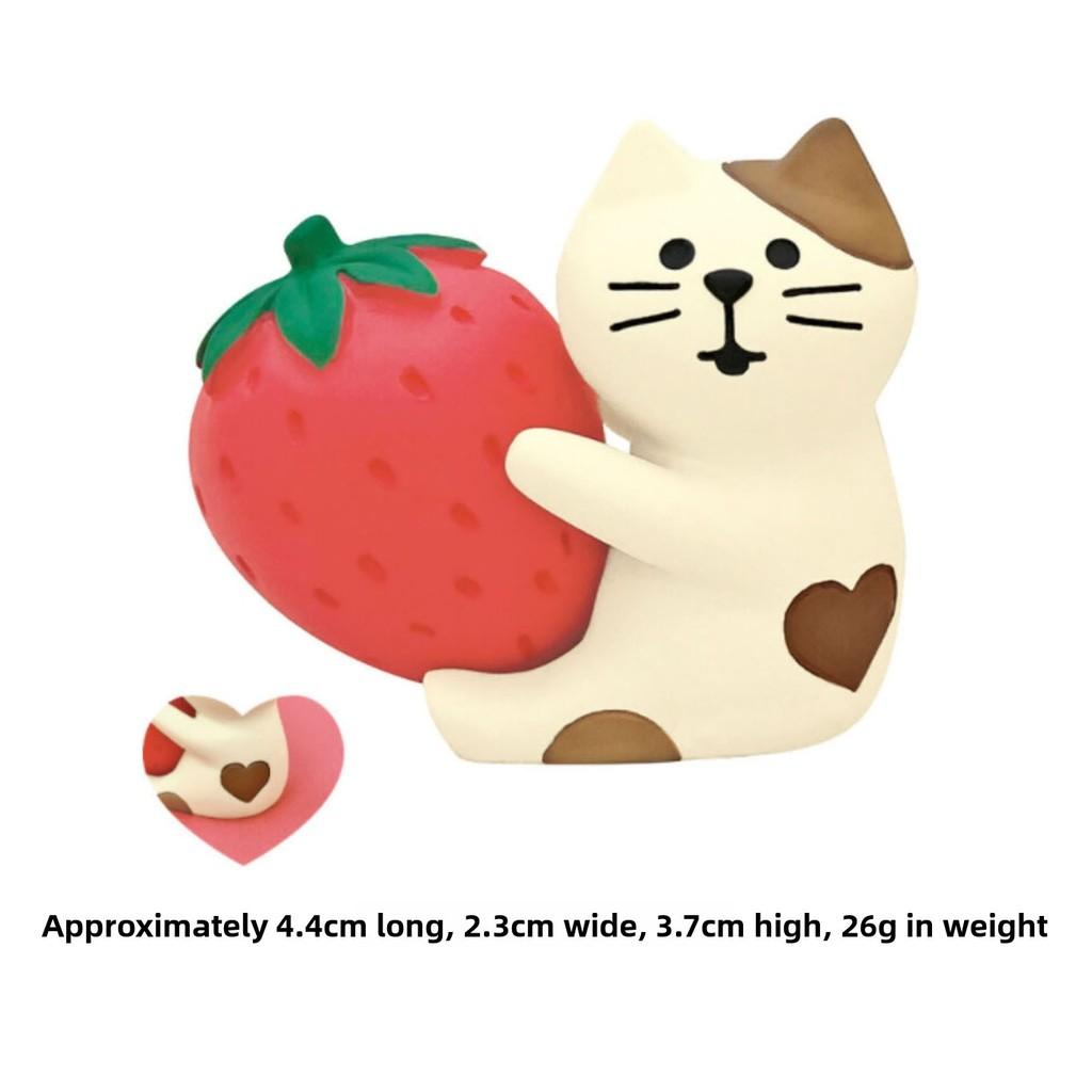 

Sweets Resin Decor With Strawberry Heart Cat For Valentines Gift And Home Decor Style A