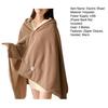 Electric Blanket USB-Powered Hooded Zipper Closure Solid Color Heated Shawl Wraps Winter Warm Quick Heating Blanket