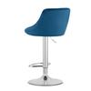 KAST stool - navy blue velvet / chrome base x 2