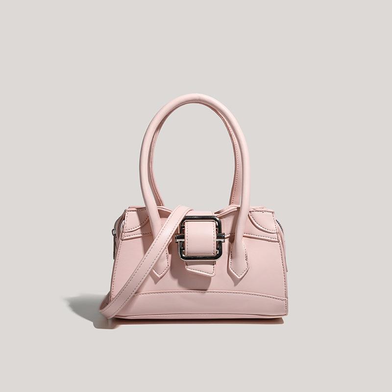 

High sense fashion niche locomotive bag versatile commuter portable messenger bag women розовый