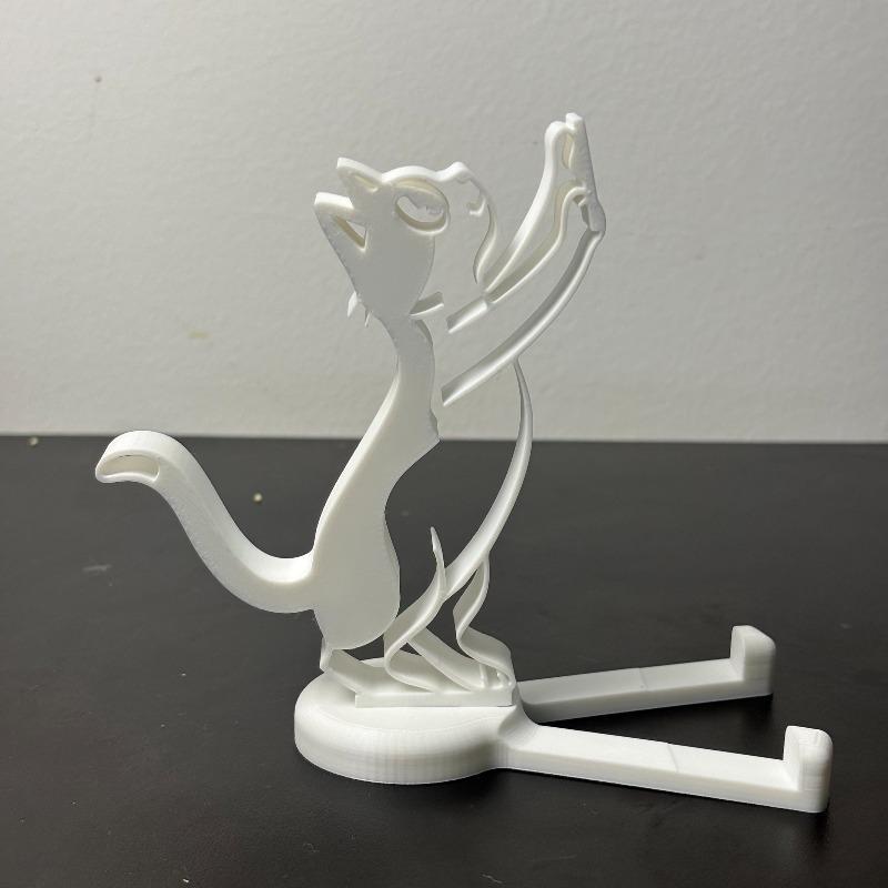 

Cute Cat Phone Stand: Hands-Free, Detachable, Cartoon Desktop Stand & Trendy Gift белый