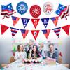 22 Pcs Patriotic Red Blue White Party Decoration Set Patriotic Banner Flags Balloons for 4th of July