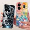 Clear For Realme GT Neo 5 Case RMX3706 Cute Cat Fashion Butterfly Funny Painted Casing For Real me GT Neo 5 Cover