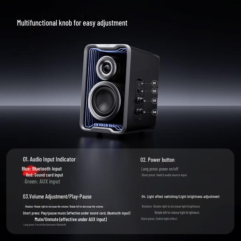 Edifier Halo 2.0SE Gaming Desktop Bluetooth Speakers CN Plug (adapter Included) (CN Version)