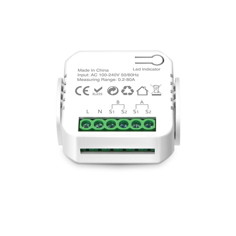 Smart Energy Meter TY Power Consumption Monitor with 2 80A CT Clamp Electricity Statistics Current