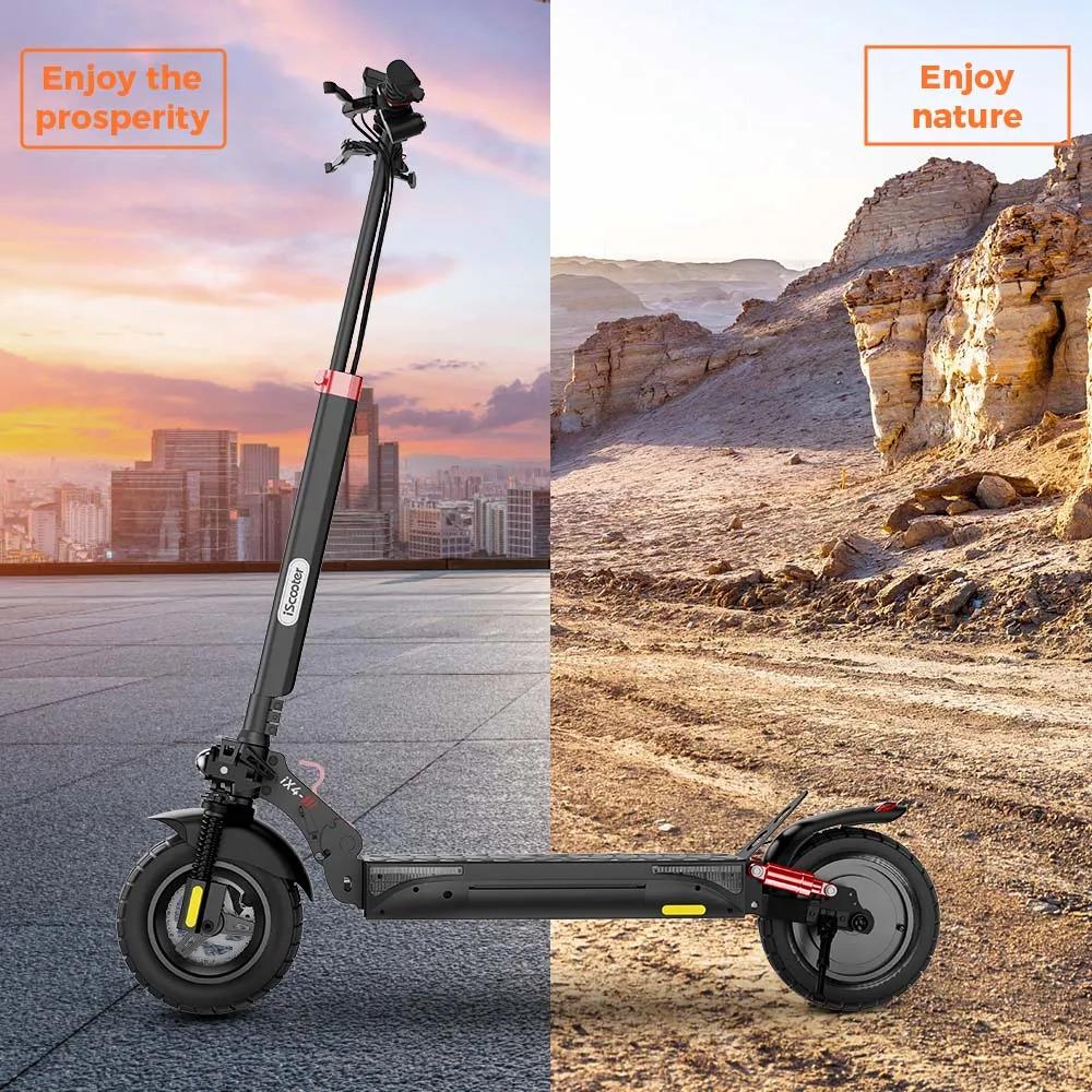 Elektrická koloběžka iScooter iX4 800W Motor 48V15Ah Lithium-iontová baterie Maximální rychlost 45km/h Maximální dojezd 40-45km