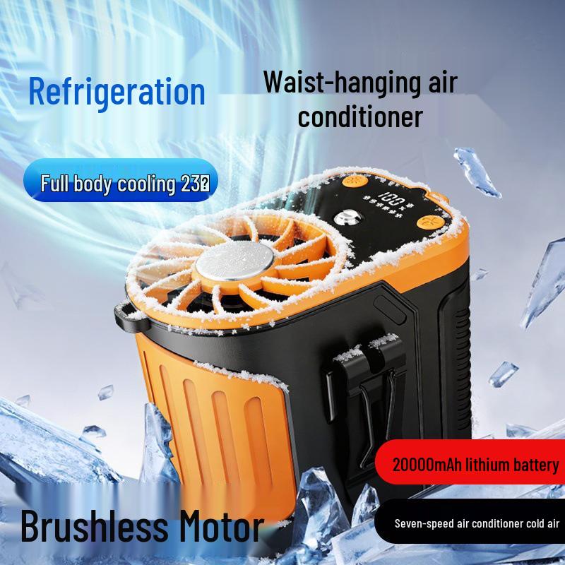 2026 Portable Hanging Waist/Neck Fan for Outdoor Construction with Semiconductor Cooling
