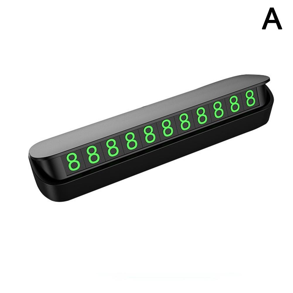 Car Temporary Parking Card Phone Number Card Plate Night Glow High Temperature Resistance Telephone Number For Car Park Access