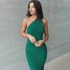 2024 Summer European & American Style Women's Backless Pleated Slim Dress