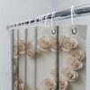 3D Rose Heart Shower Curtain | Elegant and Romantic Bathroom Decor