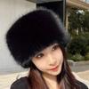 Hiver nouveau chapeau renard imitation chaud chapeau haut plat montrant le visage petit polyvalent protection des oreilles renard chapeau duveteux