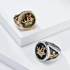 High Quality Luxury Vintage Papal Cross Titanium Ring for Men Hip Hop Jewellery Street Hipster Wear Finger Ring