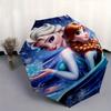 Disney Elsa,Anna,Frozen Fashion Manual Folding Umbrella - Reinforced Eight Ribs, Automatic Opening and Closing, Lightweight, Ssuitable For A