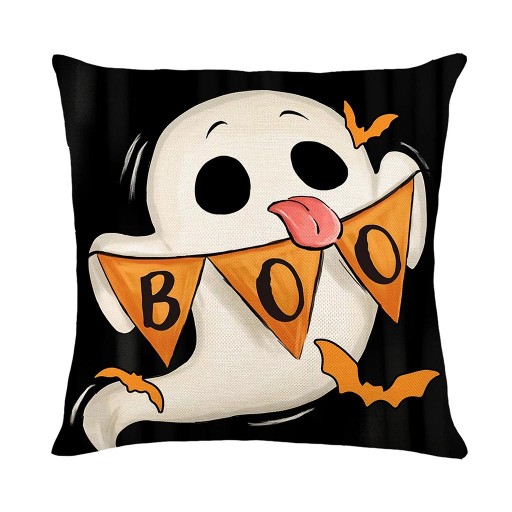 Home Decor Trick Or Treat & Halloween Themed Pillows Pattern Cushion Cover Suitable For Sofa Bedroom Car Pillow Cover