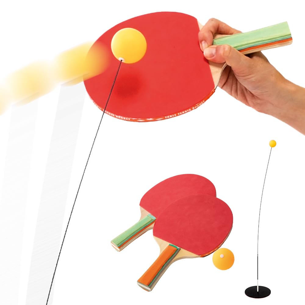 Table Tennis Practice Kit for Home Includes training and racket Suitable for one or Perfect for practicing Use equipment, machine, balls, set.