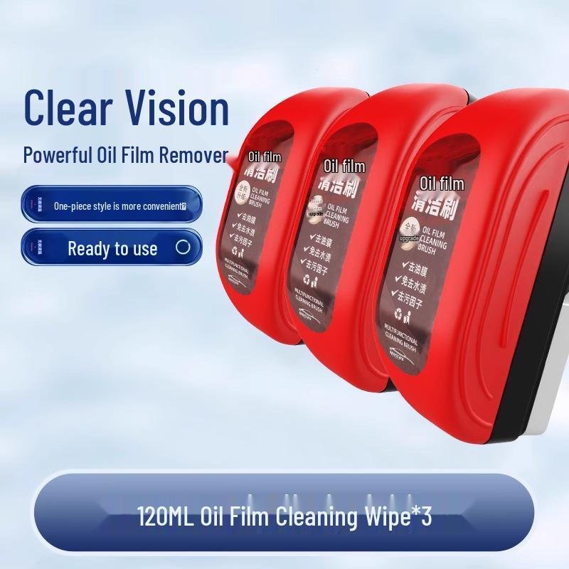Strong Car Glass Oil Film Remover & Cleaner Kit for Windshields and Mirrors