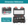 6Pcs TCT Hole Saw Kit, Triangular Shank Metal Steel Hole Saw Drill Bits, Upgrade Heavy Duty Carbide Hole Cutter with a Center Drill & 2Pcs L-Wrench,
