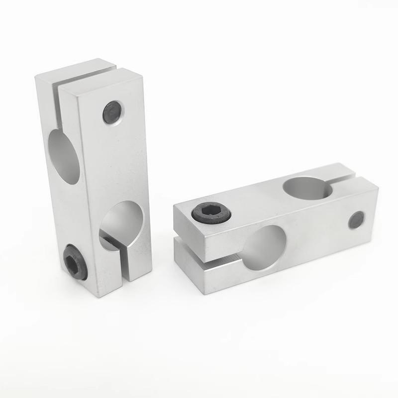 Pillar fixing clamp vertical fixed diameter fastening aluminum alloy optical axis cross block steel pipe fixing bracket connecti