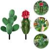 Decorative Garden Inserts,Cactus Lawn Sign Stake - Outdoor Cactus Statue Sculpture Ornament for Garden Lawn Ground Yard