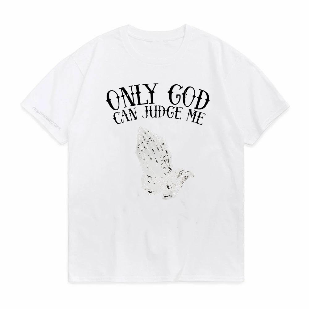 POUZE BŮH MĚ MŮŽE SOUDIT Tištěné Tričko s kulatým výstřihem letní Venkovní Ležérní Top tričko Nové Pánské Sportovní Pohodlné Prodyšné tričko