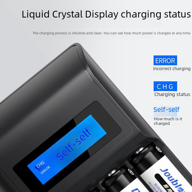 Chytrá LCD nabíječka pro 5-7 dobíjecích baterií