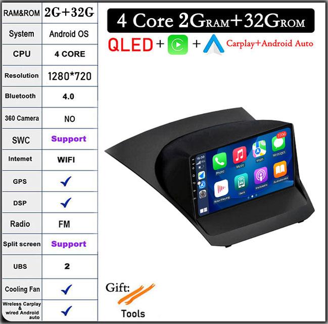 Android 14 For Ford Fiesta Mk7 2009-2017 GPS Navi Bluetooth Car Radio Video Multimedia Player WiFi 4G DSP Stereo Auto Tools