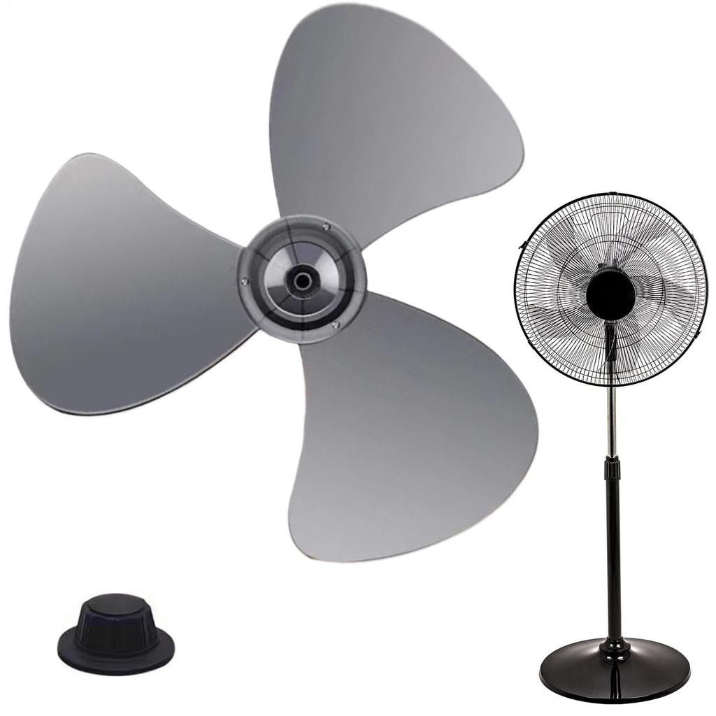 16inch 3 Leaves Plastic Fan Blade For Standing Pedestal Floor Wall / Table Cooling Fan Transparent Grey Fan Blade