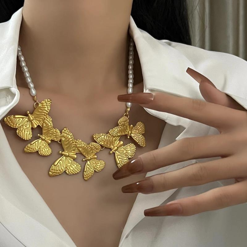 

Средневековое ожерелье-бабочка в стиле ретро, ​​элегантное, светлое, роскошное, с нишевым воротником, женские серьги