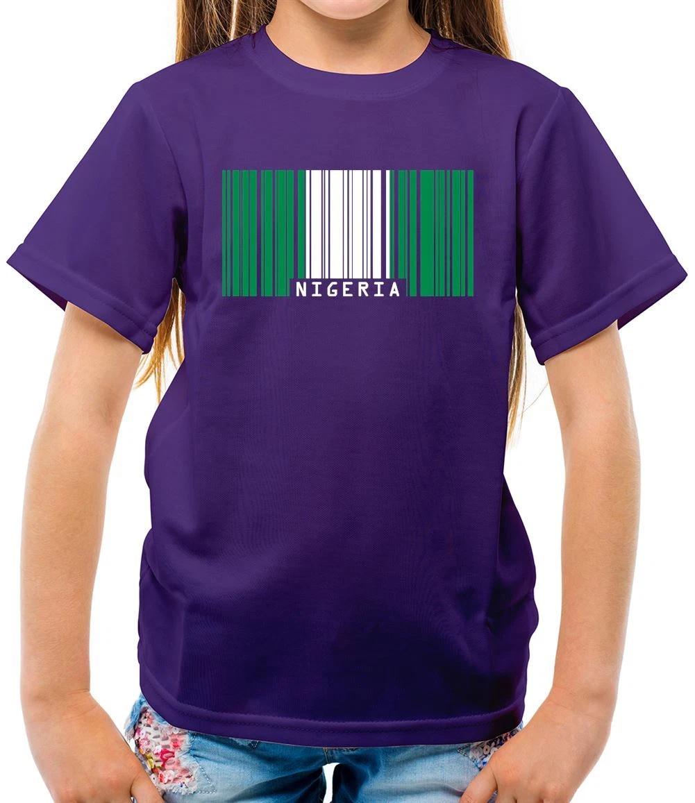Nigeria Barcode Flag - Kids T-Shirt - Abuja Nigerian Gulf of Guinea 140