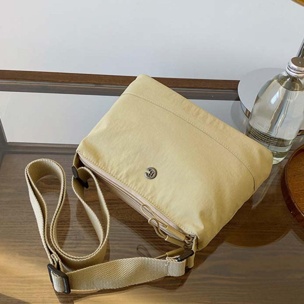 Japanese Style Large Capacity Shoulder Bag Soft Casual Sport Pouch Nylon Square Bag  Travel