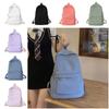 Solid Color Preppy Style Backpack Nylon Teenagers Shoulder Bag Fashion Students School Bag  Outdoor