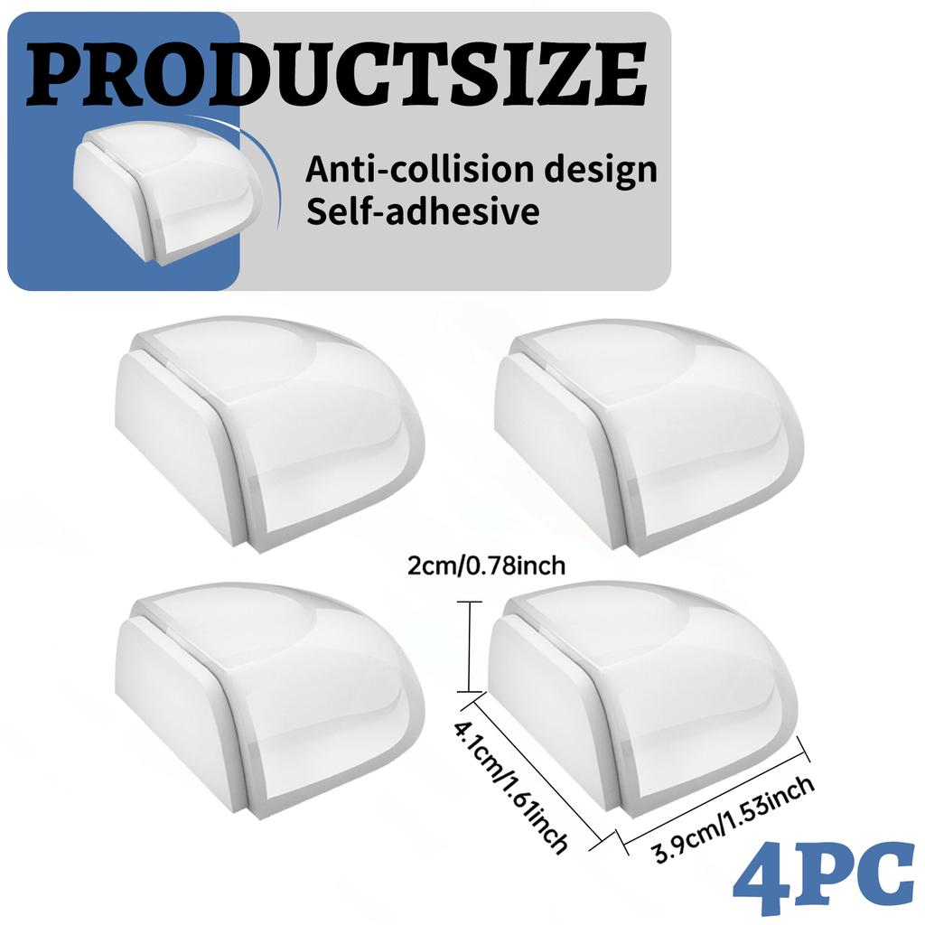 Boden-Türstopper, nicht gebohrter Dusch-Türstopper selbstklebender Gummi-Wandschutz, geeignet für Haushaltsmöbel Glas Spiegel