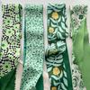 White Fresh Green Soft Small Silk Scarf Female Korean Ins Spring and Summer New Streamer Long Headband Printed Scarf