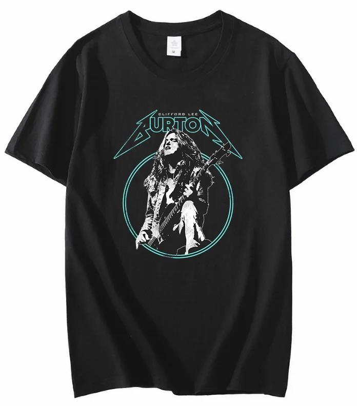 Unisex Metallic Band Retro Metal Ready Hell Tour Black T-Shirt WoUnisex Tops T-Shirt Harajuku Casual MEOWTALLICA Top Unisex
