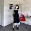 Korean Atmosphere, Wear Fake Two-piece Dress, Autumn Clothes, New Thin and Beautiful French Temperament Dress