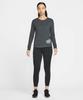 NIKE Long Sleeve Running T-Shirt W - Dark Smoke Grey: Oxygen Purple / Iq3749-070