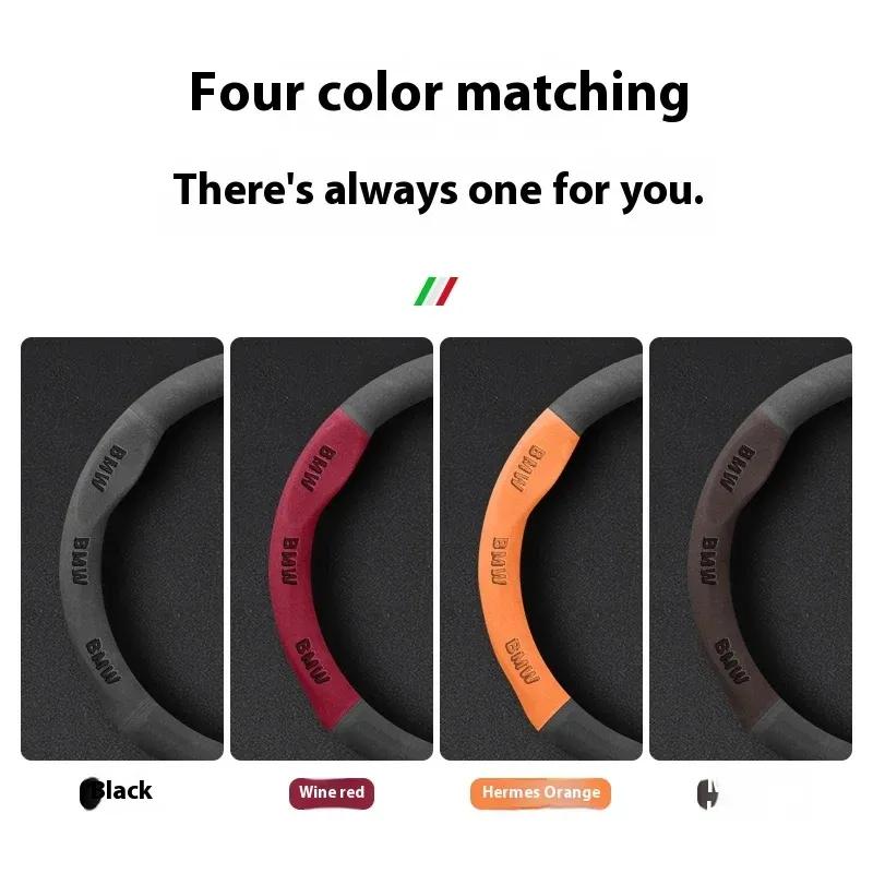 Neue Wildleder-Auto-Lenkradabdeckung für BMW M E46 E39 E60 E90 E91 E70 G05 F10 F15 F20 F30 G20 G30 X1 X3 X4 X5 X6 X7 M3 M4 M5 Auto