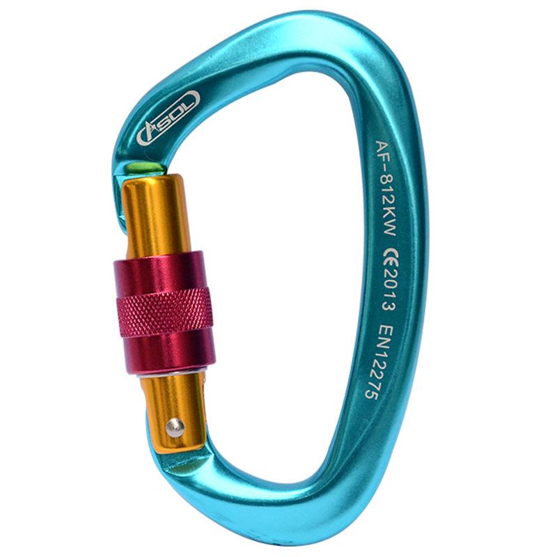 Carabiner Rappelling D-shaped Climbing Lock Outdoor Safety Hook Load-bearing Quickdraw Insurance Buckle