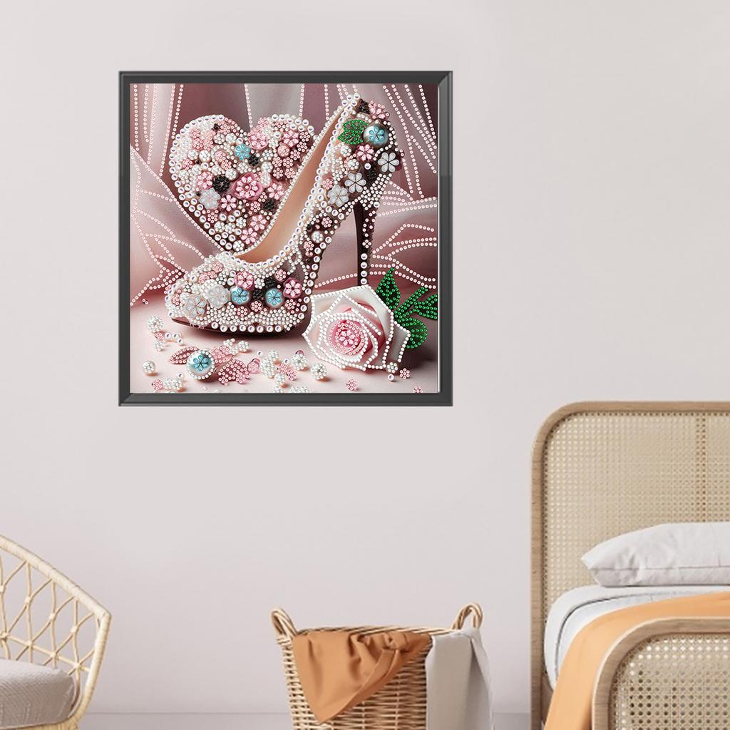 Dream High Heels DIY Gem Art Diamond Painting Kits for Gift Home Wall Decor Crystal Rhinestones Diamond Painting 11.81x11.81in
