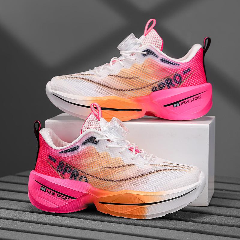 Boys' Shoes 2025 Spring and Summer New Middle-aged and Older Children's Sports Running Shoes Mesh Breathable and Lightweight Professional Running Sh