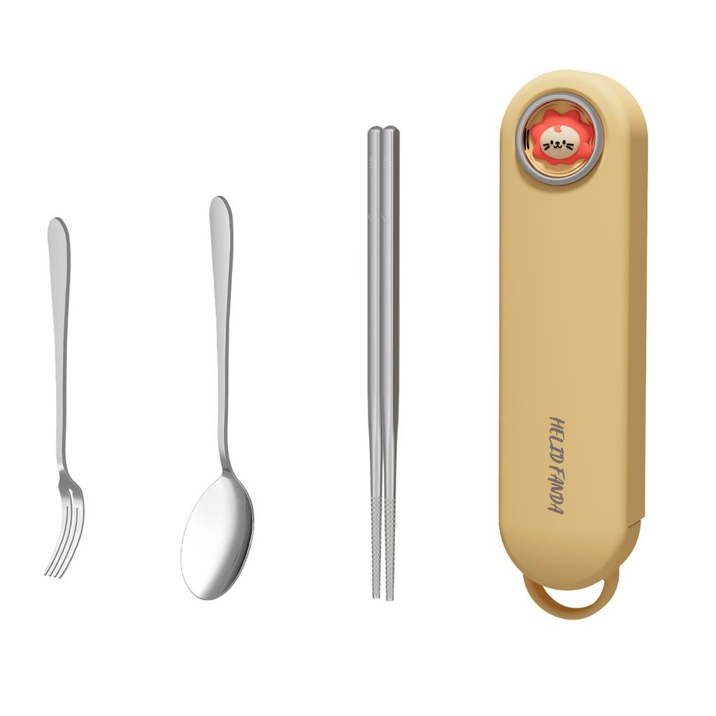 Zestaw Sztućców ze Stali Nierdzewnej 316 Przenośny Widelec Łyżka Pałeczki Z Pudełkiem Zestaw Sztućców Podróżnych Zestaw Stołowy Kuchenny