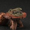 Vintage Mythical Winged Dragon Statue Coiled Tailed Craft Ornament for Office Desk Home Housewarming Gift Decor