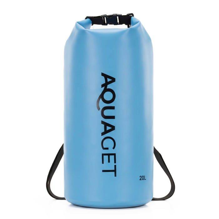 Aquaget® sac etanche impermeable 20l pour tourisme, voile et kayak - Bleu