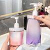 Transparent Shampoo Container Press-Type Large Mouth Dispenser Bottle Press Type Refillable Bottle Large-Mouth Hand Wash Bottle