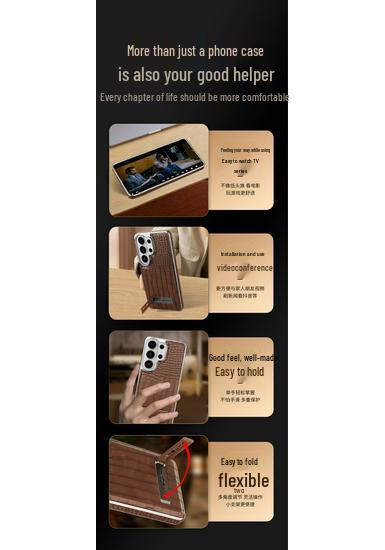Samsung S26 Ultra Phone Case with Stand: Premium Crocodile Pattern, Magnetic Charging, Business Style